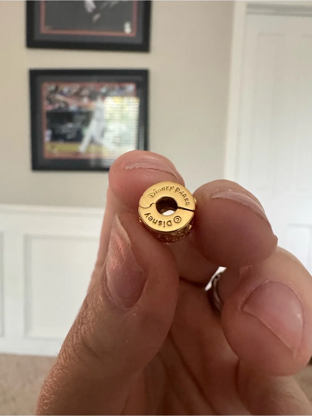 New Disney Gold Castle Clip Charm